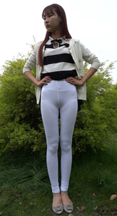 【xiao38】小媚美女白色打底裤紧身裤超清视频