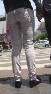 中国妞之浅灰紧牛