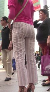 性感高跟翘臀西裤美少妇