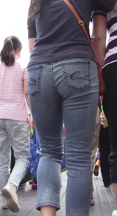 紧身翘臀蓝牛口味重