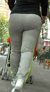 重口味灰色呢绒裤大屁股