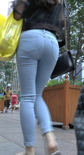 极品蓝牛翘臀美女