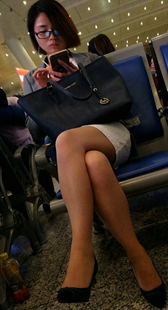 极品美腿黑色高跟知性OL美女