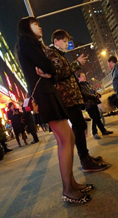 黑色丝袜极品长腿漂亮长发美女