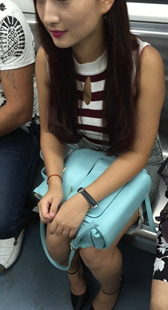 极品黑色高跟牛仔包臀裙美女