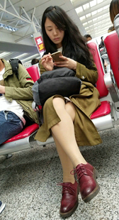 肉色丝袜长发美眉