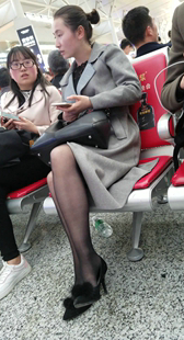 黑丝极品长腿包臀裙漂亮美女