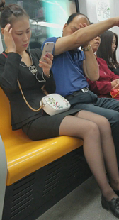 制服紧身包臀短裙黑色丝袜OL