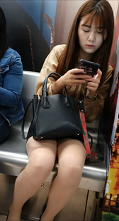 黑色包臀短裙高跟性感美腿OL