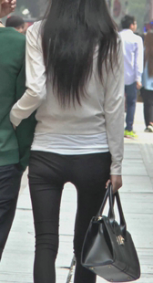 极品黑色紧身裤大长腿超宽翘臀让你欲罢不能