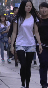 极品黑丝热裤美艳少女