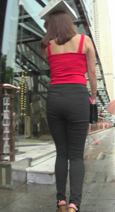 高跟OL黑裤包臀