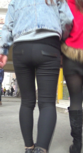 紧身布裤包臀内痕紧