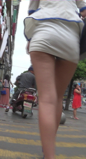 超短裙OL白领气质佳