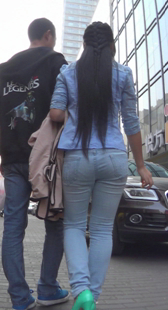 高跟牛仔OL人美性感