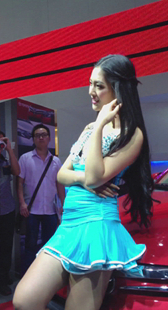 车展气质小车模