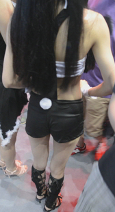 性感黑热裤模特