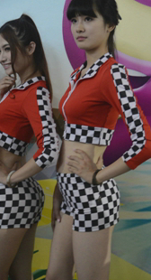 包臀紧身热裤模特