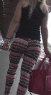 高挑花裤夹好紧