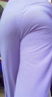 极品蓝裤透大屁股