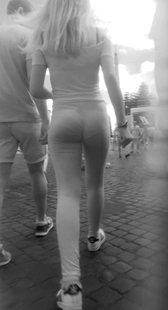 透视布裤紧内痕少妇