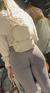 NVGTN grey leggings blonde booty