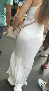 性感白裙透明美内痕