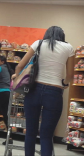 超市大臀黑紧牛