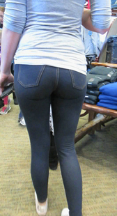 细腰紧身蓝牛大宽臀