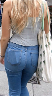 跟拍超紧牛仔美臀