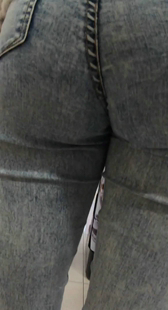 翘臀灰牛仔重口味妹子