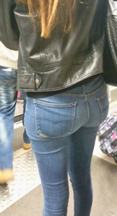 商场超紧牛仔裤洋妞