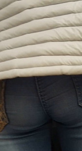 超市紧身包臀牛仔外国妞