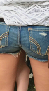 近距离热裤牛仔