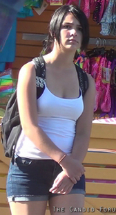 性感牛仔热裤美胸器