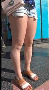 紧身短裤三角美