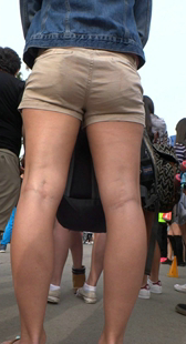 短裤大宽臀身材变形