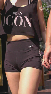 健美裤紧臀热裤重口味