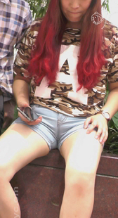 超短紧牛红发美三角