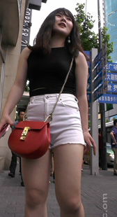 性感超短热裤露臀美女