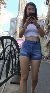 紧牛热裤超紧三角少妇