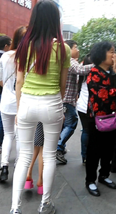 白裤性感少女，你只想日