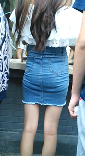 美女性感牛仔裙
