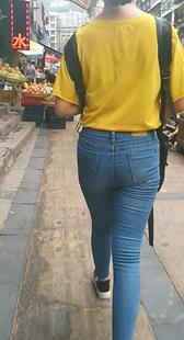 性感蓝牛紧身小肥臀