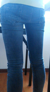 公司紧身蓝牛美女打饭