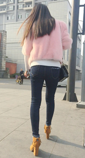 粗高跟超紧蓝牛骚妇