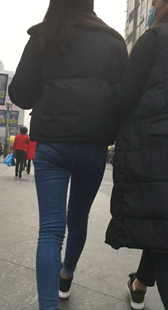 紧身包臀牛仔小PP