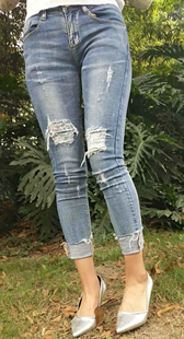 模拍小琪第一季高跟蓝牛紧宽臀