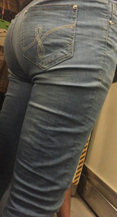 翘臀牛仔裤重口味