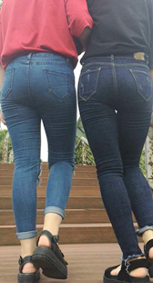 模拍小兰小琴第十二季紧身牛仔